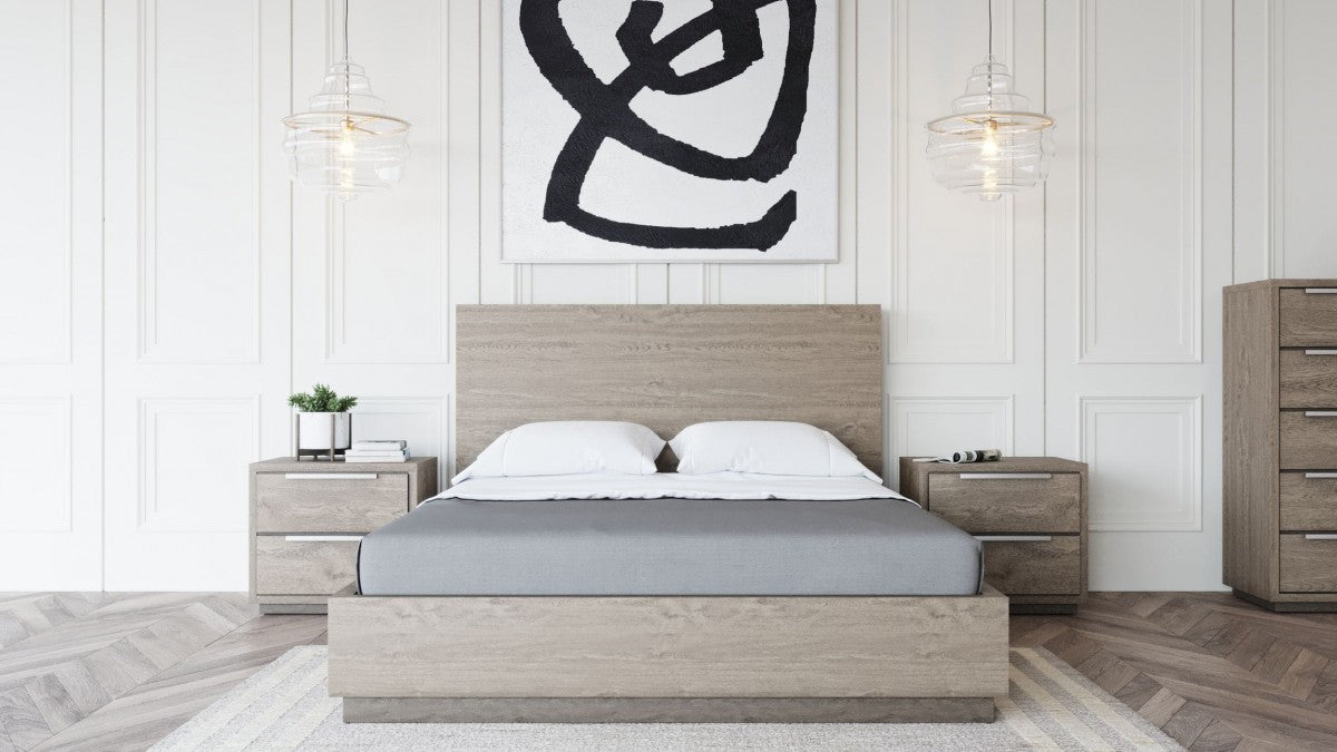 VIG Furniture - Modrest Samson - Contemporary Grey & Silver Bedroom Set - VGLBHAMI-SET