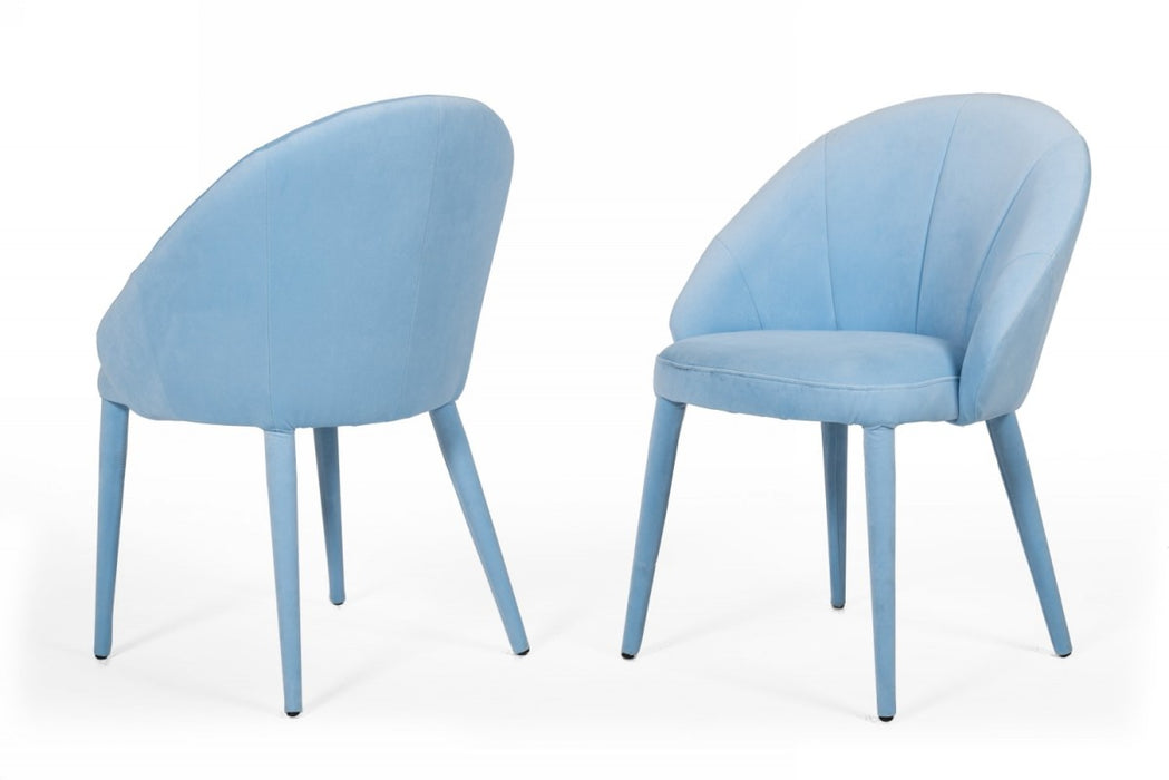 VIG Furniture - Modrest Sanders - Modern Blue Dining Chair - VGEU-MC-9193CH-A - GreatFurnitureDeal