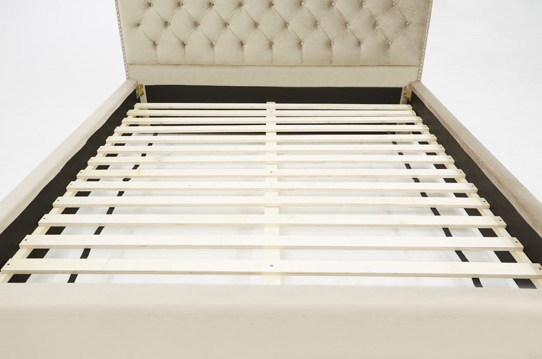 VIG Furniture - Modrest Sandra Transitional Light Grey Fabric Bed - VGMABR-81-GRY
