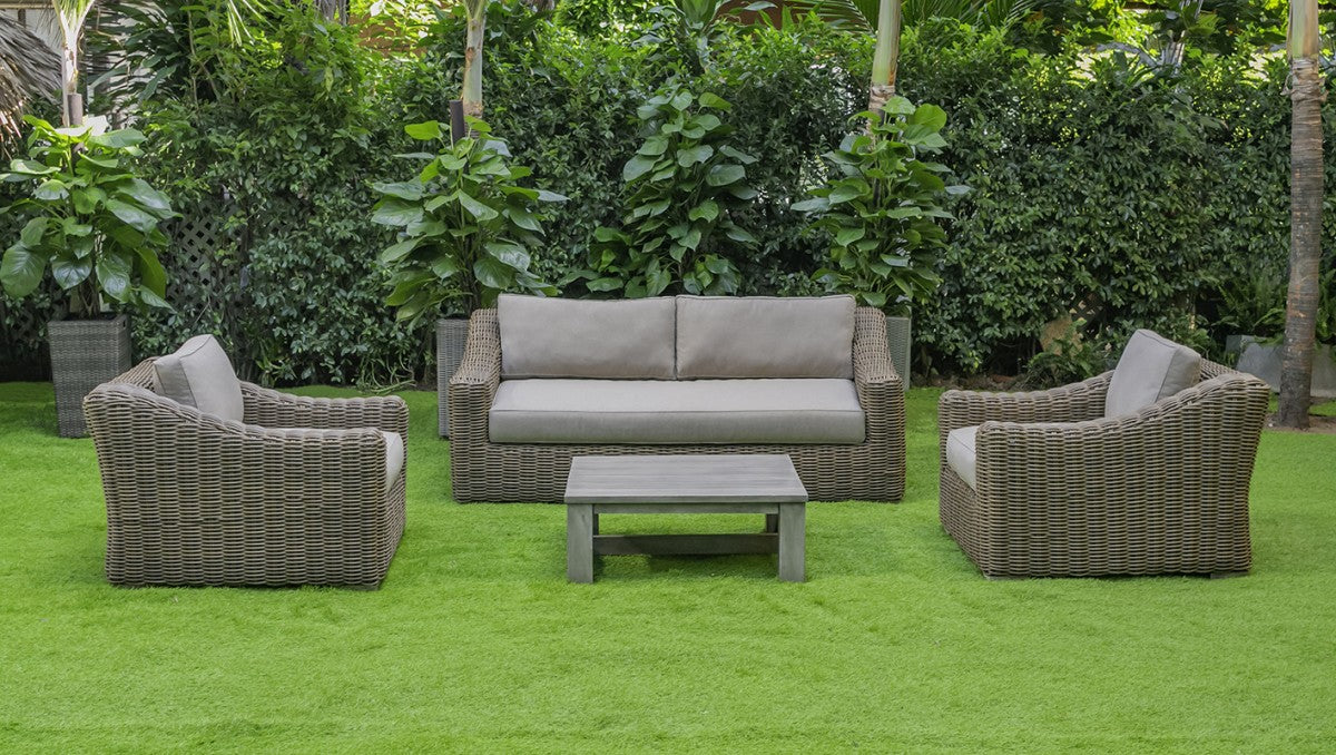 VIG Furniture - Renava Sapelo Outdoor Beige Wicker Sofa Set - VGATRASF-125-8MM - GreatFurnitureDeal