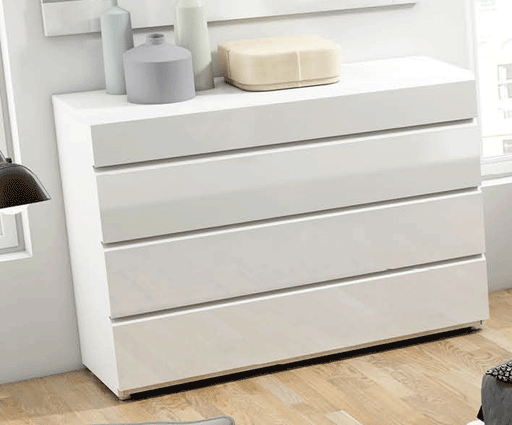 ESF Furniture - Sara Single Dresser in Glossy White - SARADRESSER120 - GreatFurnitureDeal