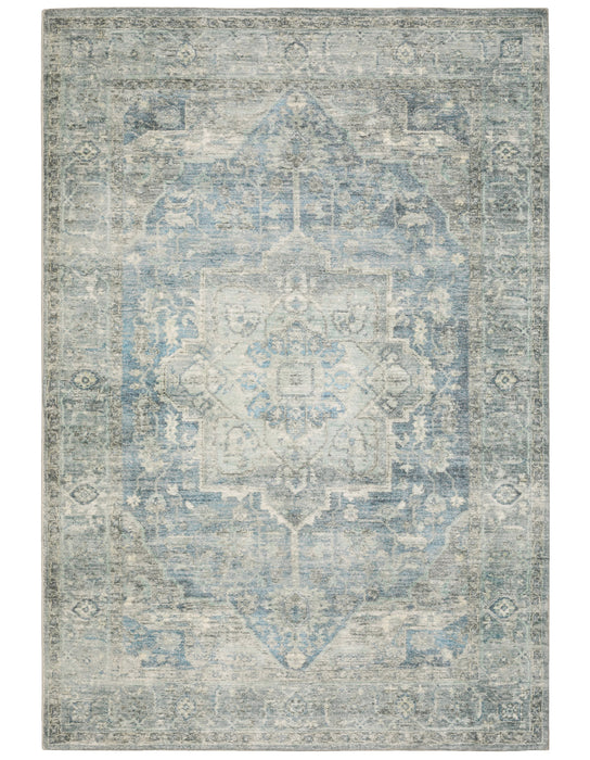 Oriental Weavers - Savoy Grey/ Blue Area Rug - 28102 - GreatFurnitureDeal
