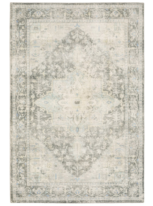 Oriental Weavers - Savoy Grey/ Ivory Area Rug - 28104 - GreatFurnitureDeal