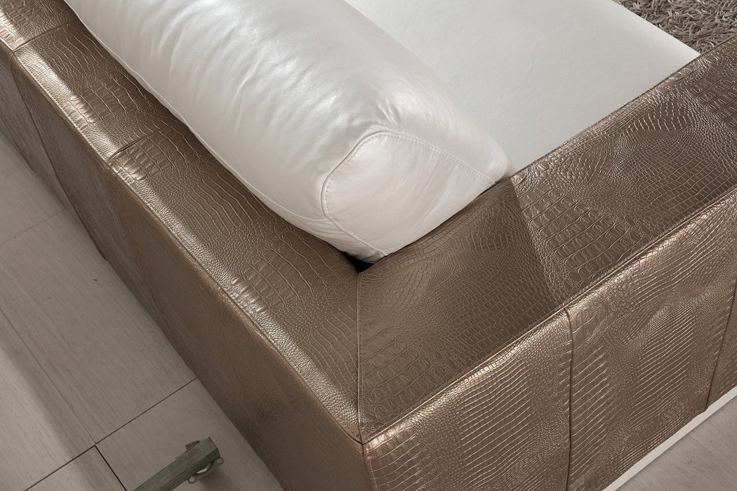 Vig Furniture - Divani Casa Cordova Modern Bronze & White Leather Sofa Set - VGBNSBL-9228
