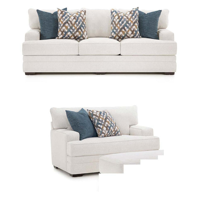Franklin Furniture - Rowan Stationary 2 Piece Sofa Set in Orlando Snow - 95340-18-3900-09 - GreatFurnitureDeal