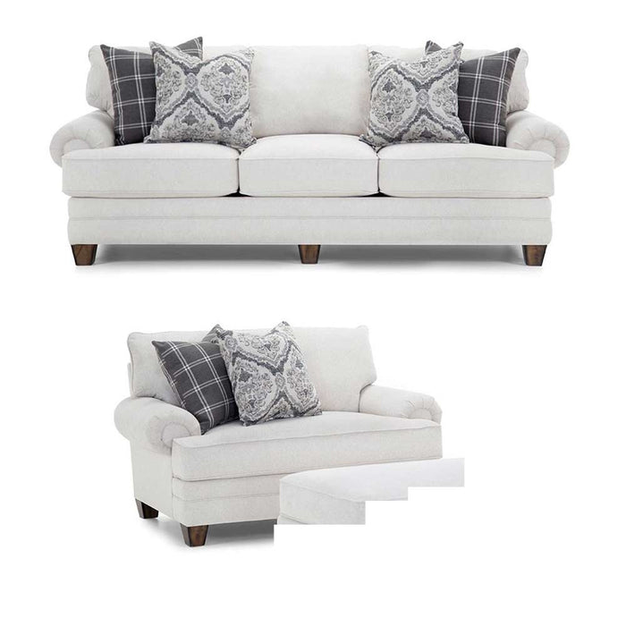 Franklin Furniture - 957 Walden 2 Piece Stationary Sofa Set in Casey Shell - 95740-88-CASEY SHELL
