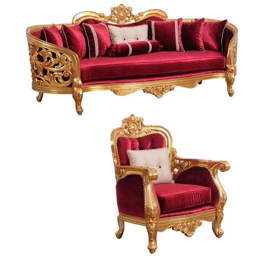 European Furniture - Bellagio II 2 Piece Luxury Sofa Set - 30015-SC - GreatFurnitureDeal