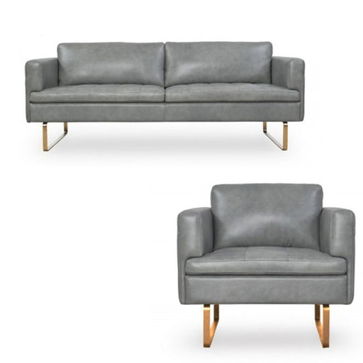 Moroni - Frensen Contemporary Full Leather 2 Piece Sofa Set - 36503BS1173-01
