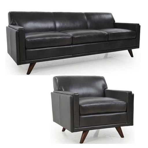 Moroni - Milo Mid-Century 2 Piece Sofa Set in Charcoal - 36103BS1171-01
