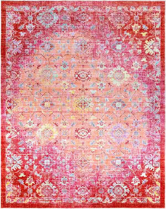 Surya Rugs - Seasoned Treasures Bright Yellow, Aqua Area Rug - SDT2311 - 9'3" x 13' - GreatFurnitureDeal