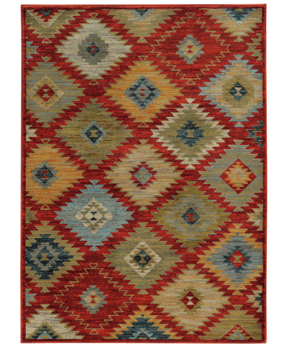 Oriental Weavers - Sedona Red/ Multi Area Rug - 5936D - GreatFurnitureDeal