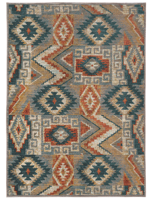 Oriental Weavers - Sedona Blue/ Multi Area Rug - 5937D - GreatFurnitureDeal