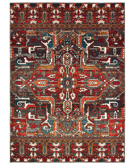 Oriental Weavers - Sedona Red/ Orange Area Rug - 9575A - GreatFurnitureDeal