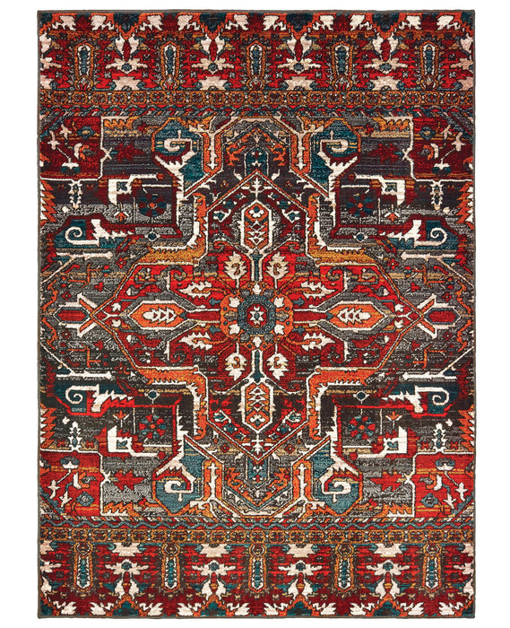 Oriental Weavers - Sedona Red/ Orange Area Rug - 9575A