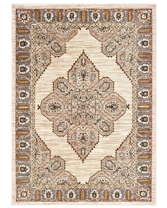 Oriental Weavers - Sedona Ivory/ Gold Area Rug - 9588D - GreatFurnitureDeal