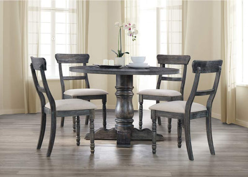 Mariano Furniture - Selena 5-Piece Dining Table Set Weathered Gray - BMSELENA-5SET-GRAY - GreatFurnitureDeal
