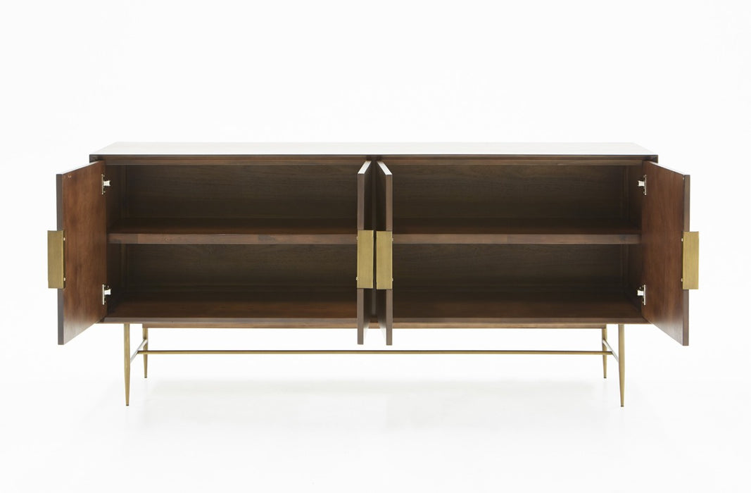 VIG Furniture - Modrest Selena Modern Acacia & Brass Buffet - VGNX18152