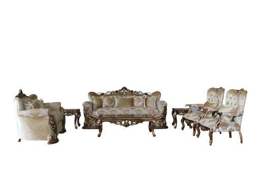 European Furniture - Emporior Luxury Chair in Golden Brown with Antique Silver - 44753-C - GreatFurnitureDeal