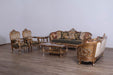 European Furniture - Saint Germain II 4 Piece Luxury Living Room Set in Light Gold & Antique Silver - 35552-SL2C