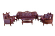 European Furniture - Modigliani Luxury Coffee Table in Red and Gold - 31058-CT - GreatFurnitureDeal