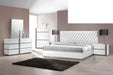 Mariano Furniture - Seville White Lacquer 6 Piece Queen Bedroom Set - BMSEVILLE-Q-6SET
