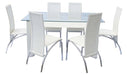 Myco Furniture - Dundee 7 Piece Rectangular Dining Room Set - 3420T(3421C)-6 - GreatFurnitureDeal