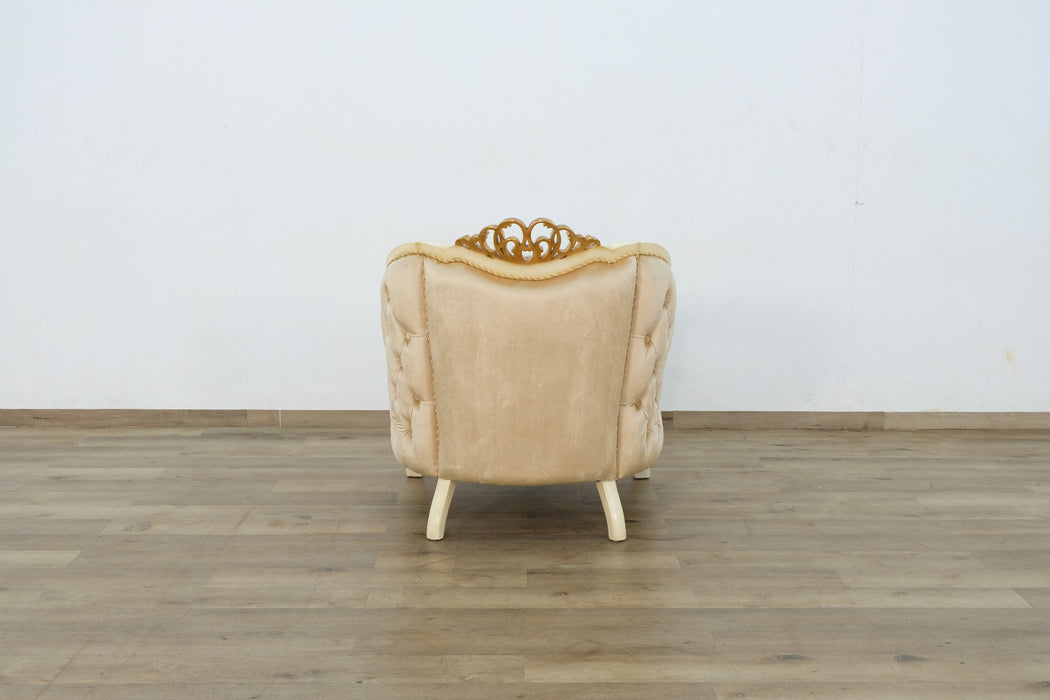 European Furniture - Angelica 4 Piece Living Room Set in Brown & Gold - 45352-4SET
