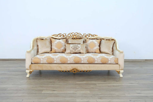 European Furniture - Angelica Sofa in Beige and Gold - 45352-S - GreatFurnitureDeal