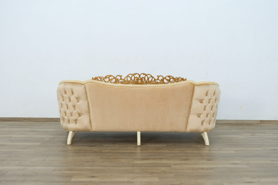 European Furniture - Angelica 3 Piece Living Room Set in Brown & Gold - 45352-3SET