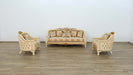 European Furniture - Angelica 3 Piece Living Room Set in Brown & Gold - 45352-3SET - GreatFurnitureDeal
