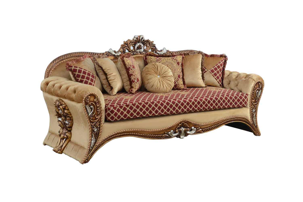 European Furniture - Emperador III Sofa in Red Gold - 42036-S