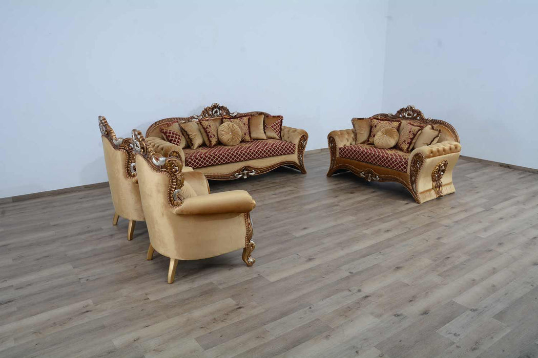 European Furniture - Emperador III Chair in Red Gold - 42036-C