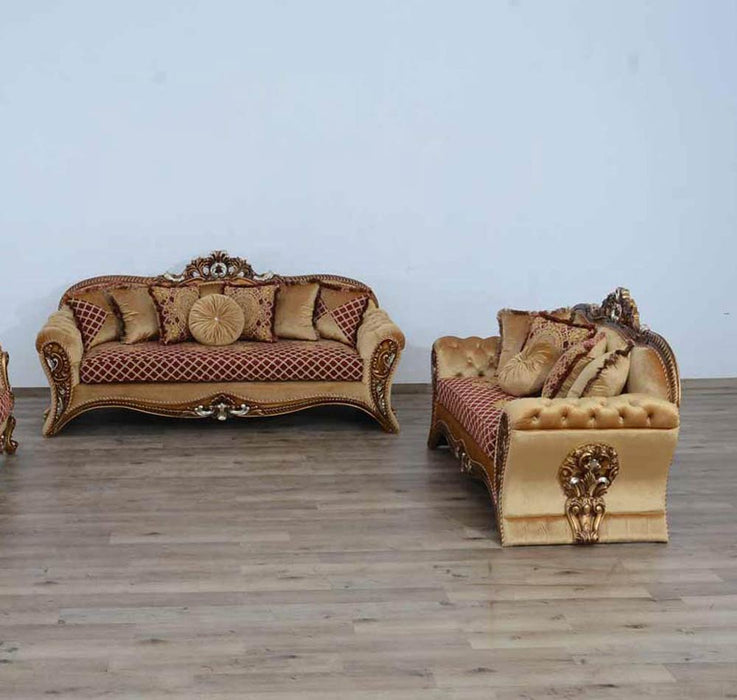 European Furniture - Emperador III Loveseat in Red Gold - 42036-L - GreatFurnitureDeal