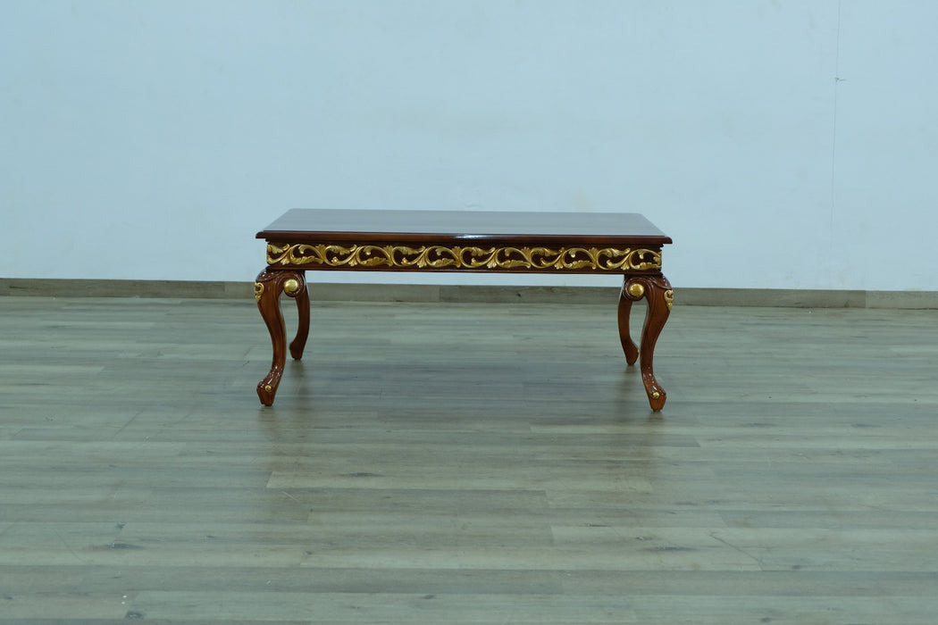 European Furniture - Fantasia II Coffee Table in Gold-Brown - 40019-CT