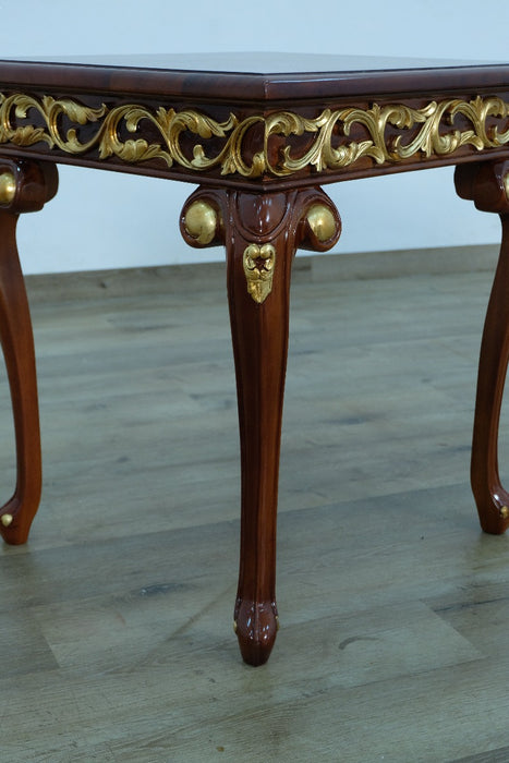 European Furniture - Fantasia II Side Table in Gold-Brown - 40019-ET - GreatFurnitureDeal