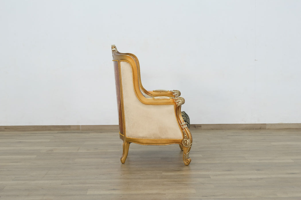 European Furniture - Luxor II Chair in Black Gold - 68586-C
