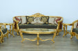 European Furniture - Luxor Loveseat in Gold Leaf Black - 68585-L - GreatFurnitureDeal