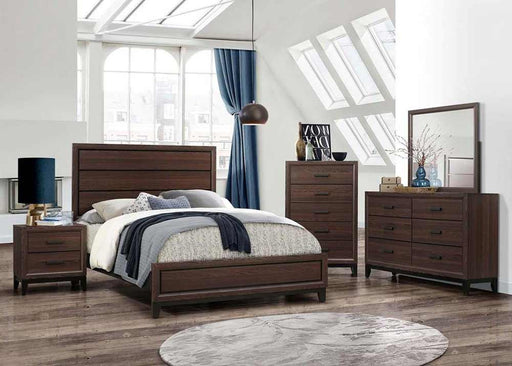 Myco Furniture - Shiloh 6 Piece King Bedroom Set in Brown - SH176-K-6SET - GreatFurnitureDeal