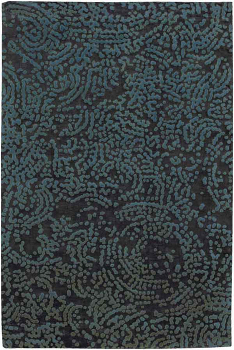 Surya Rugs - Shibui Blue, Black Area Rug - SH7413 - 5' x 8' - GreatFurnitureDeal