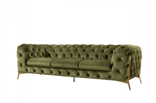 VIG Furniture - Divani Casa Sheila Transitional Green Fabric Sofa - VGCA1346-GRN-S - GreatFurnitureDeal