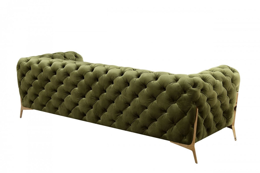 VIG Furniture - Divani Casa Sheila Transitional Green Fabric Sofa - VGCA1346-GRN-S
