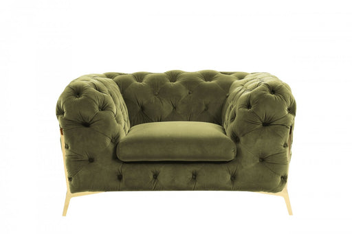VIG Furniture - Divani Casa Sheila Transitional Green Fabric Chair - VGCA1346-GRN-CH - GreatFurnitureDeal