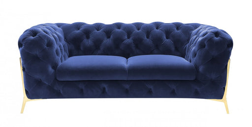 VIG Furniture - Divani Casa Sheila Transitional Dark Blue Fabric Loveseat - VGCA1346-BLUE-L - GreatFurnitureDeal
