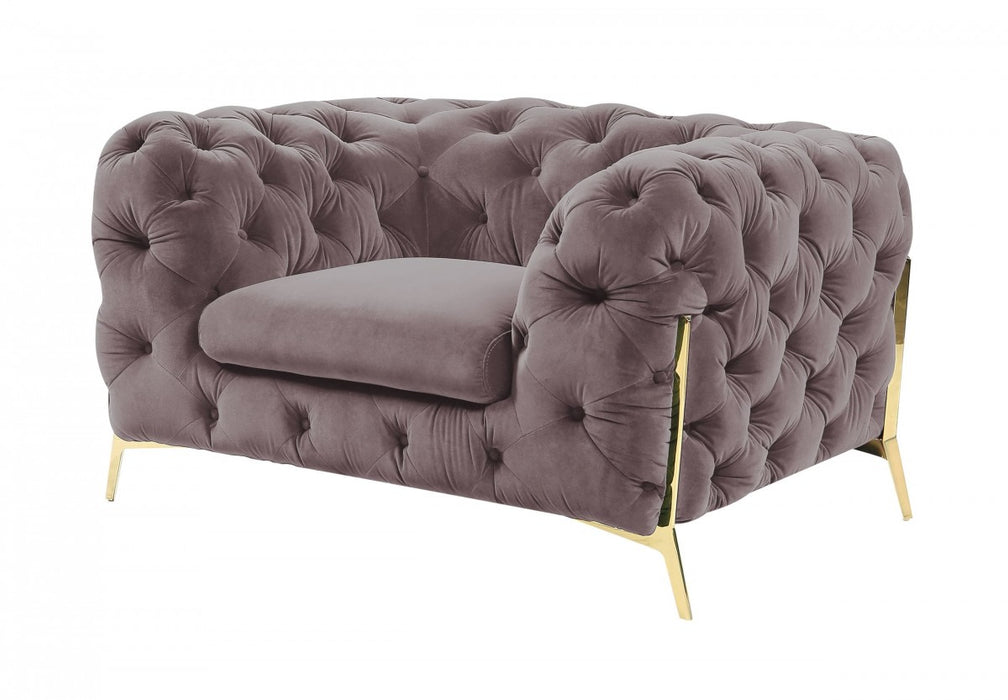 VIG Furniture - Divani Casa Sheila Transitional Silver Fabric Chair - VGCA1346-SIL-CH