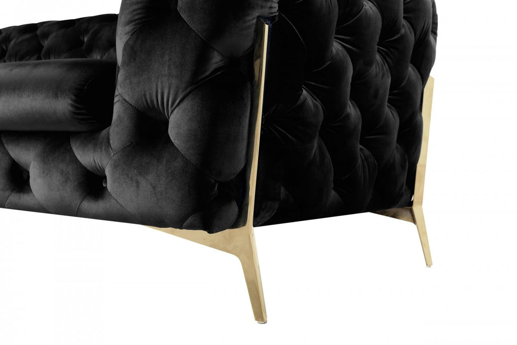 VIG Furniture - Divani Casa Sheila Transitional Black Fabric Sofa - VGCA1346-BLK-S