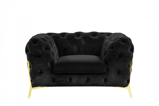VIG Furniture - Divani Casa Sheila Transitional Black Fabric Chair - VGCA1346-BLK-CH - GreatFurnitureDeal