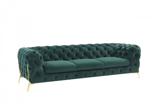 VIG Furniture - Divani Casa Sheila Transitional Emerald Green Fabric Sofa - VGCA1346-EM-GRN-S - GreatFurnitureDeal