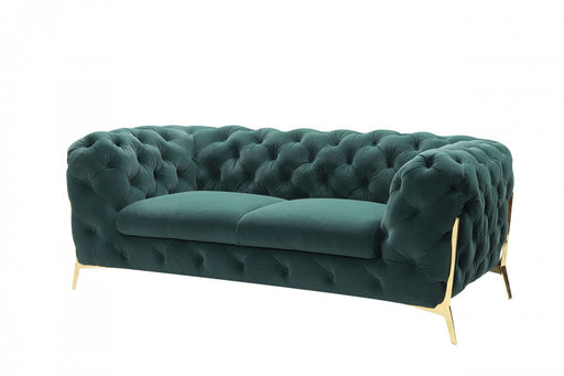 VIG Furniture - Divani Casa Sheila Transitional Emerald Green Fabric Loveseat - VGCA1346-EM-GRN-L - GreatFurnitureDeal
