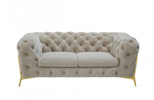 VIG Furniture - Divani Casa Sheila Transitional Beige Fabric Loveseat - VGCA1346-BEIX-L - GreatFurnitureDeal