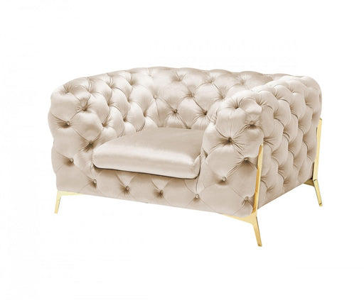 VIG Furniture - Divani Casa Sheila Transitional Light Beige Fabric Chair - VGCA1346-OBEI-CH - GreatFurnitureDeal
